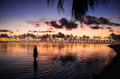 アンツ環礁の夕陽