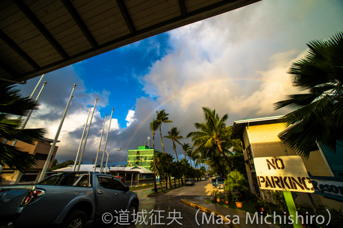 マジュロで虹が･･････