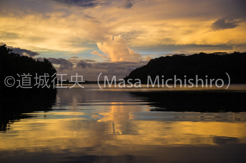 ポンペイの夕景