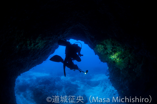 母島の洞窟ポイント