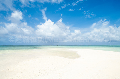砂州は真夏の光景