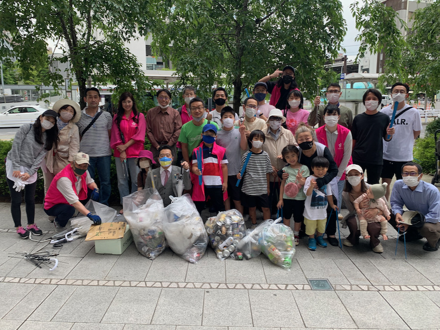 中目黒村美化委員会による目黒川定期清掃終了【2022/6/11】
