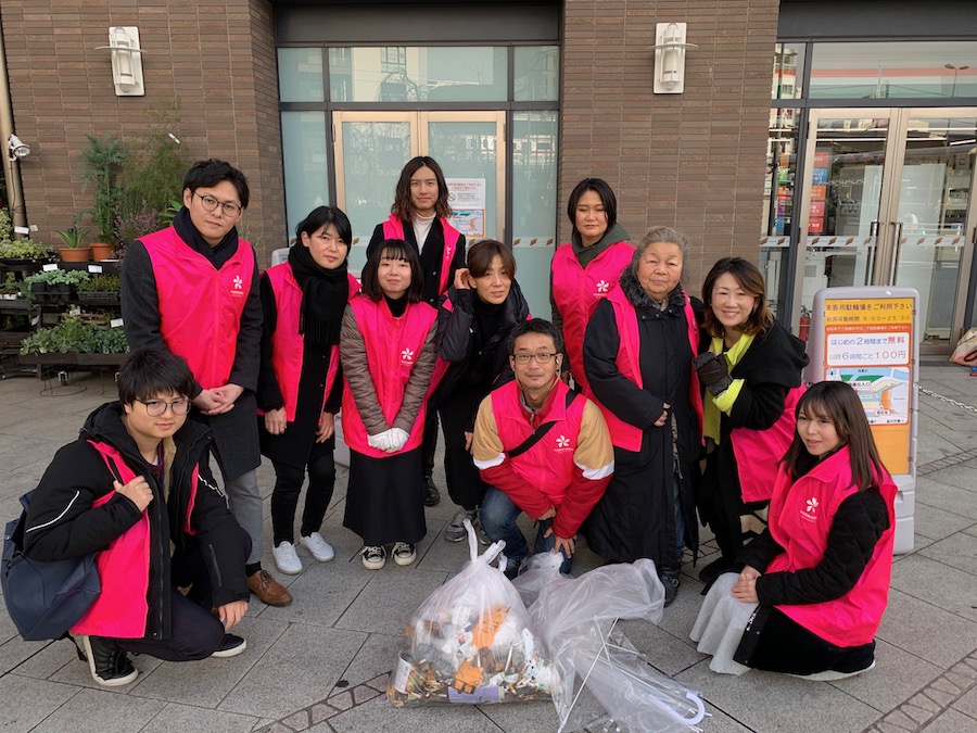 中目黒美化委員会による目黒川定期清掃、終了【2020/1/24】