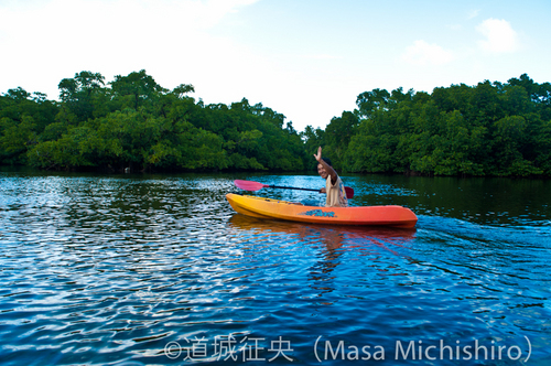 コスラエでのカヤック遊び