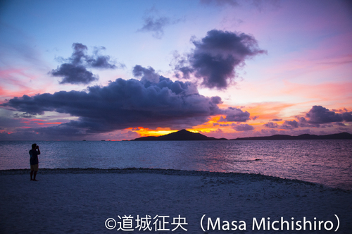 ジープ島の夕陽は格別です