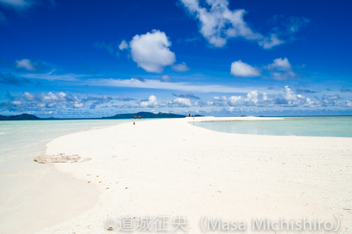 砂州でランチタイム