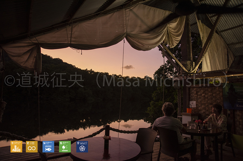 夕景を見ながらの食事